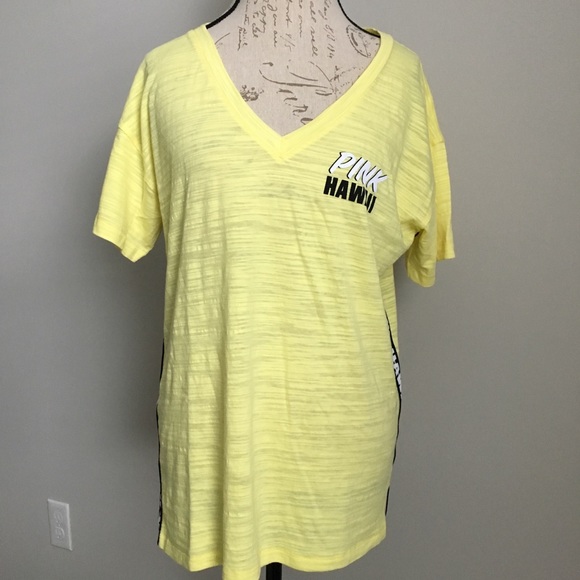 PINK Victoria’s Secret Hawaii V-Neck Short Sleeve Tee Top New With Tag - Picture 4 of 8